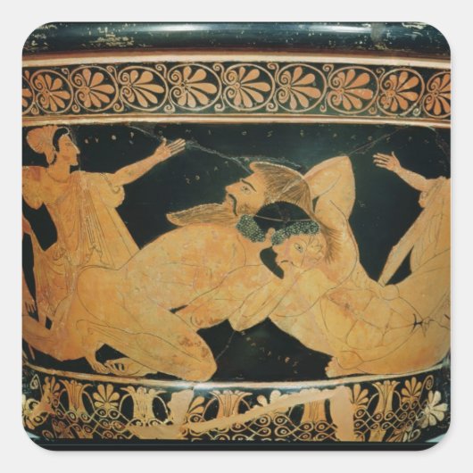 屋根裏レッド姿カリックスクラター2 スクエアシール (正面)