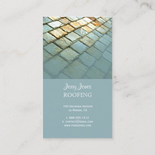 屋根、スレート屋根の写真 名刺 (裏面)