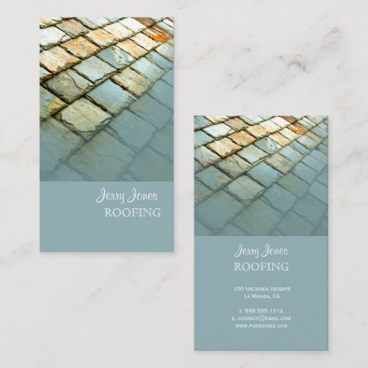 屋根、スレート屋根の写真 名刺 (正面/裏面)