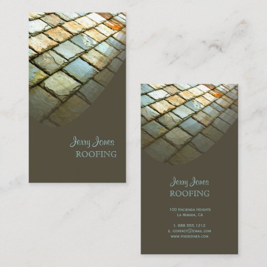 屋根、スレート屋根、写真 名刺 (正面/裏面)
