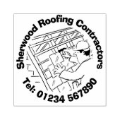 屋根、タイル&スリング。 ラバースタンプ (インプリント)