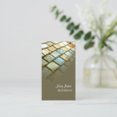 屋根，フォト石板屋根 名刺 (スタンド正面)