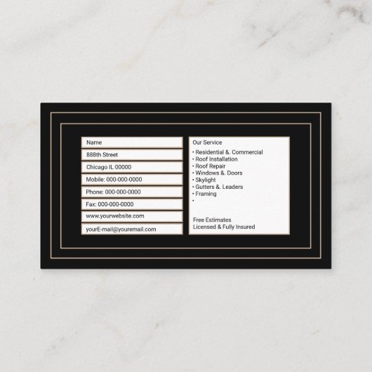 屋根 名刺 (裏面)