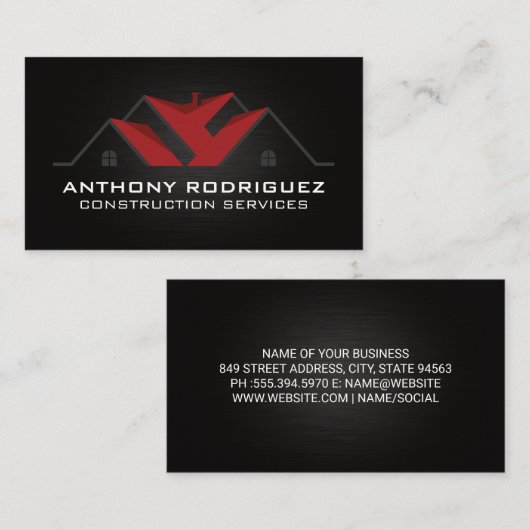 屋根 | 実在地 | 住宅用 名刺 (正面/裏面)