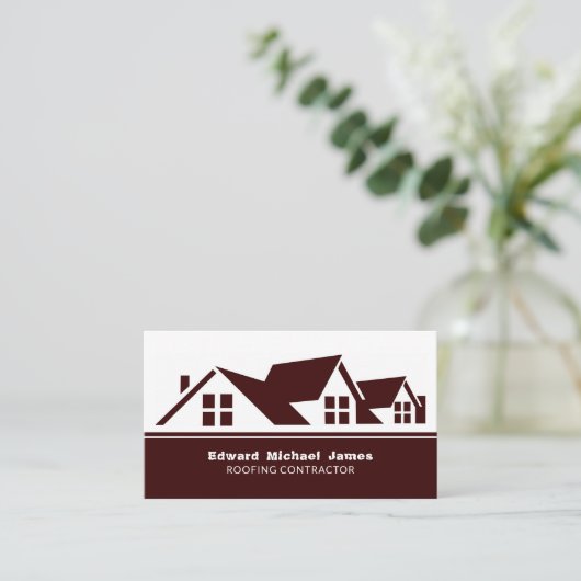屋根、屋根、屋根請負業者 名刺 (スタンド正面)