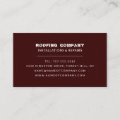 屋根、屋根、屋根請負業者 名刺 (裏面)