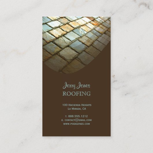屋根、石板屋根写真 名刺 (裏面)
