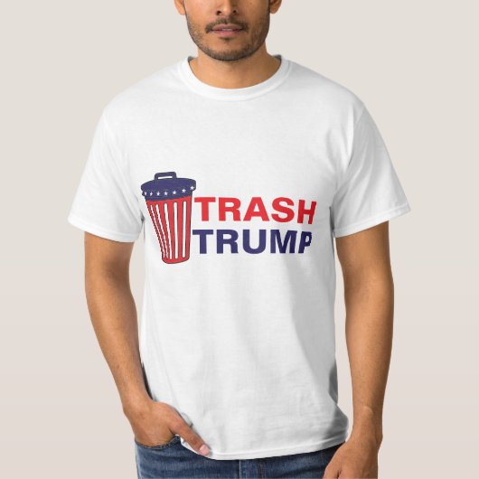 屑の切札の赤く、白い、及び青の無駄は政治できます Tシャツ (正面)