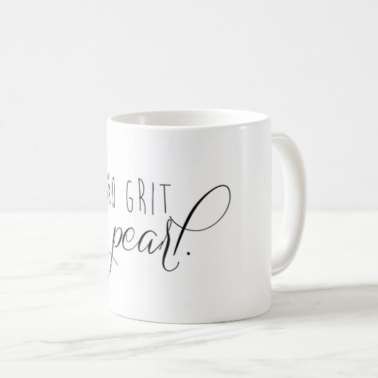 屑無し真珠のマグ無し コーヒーマグカップ (正面右)