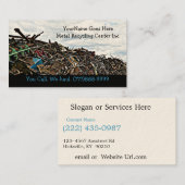 屑鉄の再資源業者のダンプかターミナルの中心 名刺 (正面/裏面)