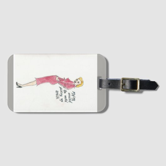 "屑"の取る世界中で飛びますバッグのラベル ラゲッジタグ (正面横)