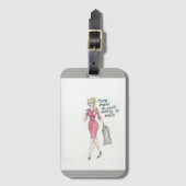 "屑"の取る世界中で飛びますバッグのラベル ラゲッジタグ (正面縦)