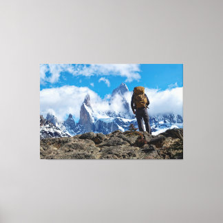 展望台からのフィッツロイ山の眺め キャンバスプリント