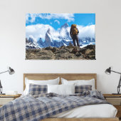 展望台からのフィッツロイ山の眺め キャンバスプリント (インサイチュ (寝室))