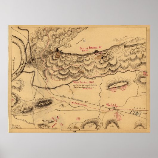 展望山、冬1864 ポスター (正面)