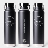 展示会の景品ビジネスロゴQRコードブラック ウォーターボトル