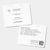 展示会イベントアクセスIDデザイン バッジ (正面&裏面)