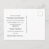 展示写真結婚披露宴 インビテーションポストカード (裏面)