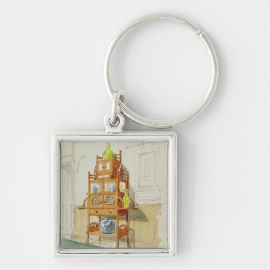 展覧会のキャビネット、c.1860s-70s (w/c及びpの鉛筆 キーホルダー (正面)