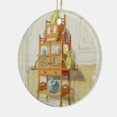 展覧会のキャビネット、c.1860s-70s (w/c及びpの鉛筆 セラミックオーナメント (左)