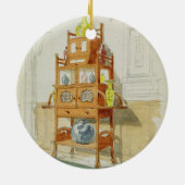 展覧会のキャビネット、c.1860s-70s (w/c及びpの鉛筆 セラミックオーナメント (裏面)