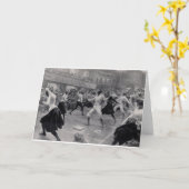 展覧会のメッセージカードを囲うヴィンテージ カード (黄色い花)