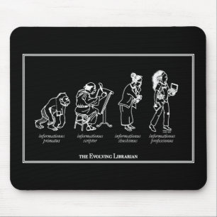 展開の司書のマウスパッド-黒 マウスパッド