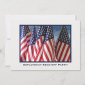 展開の送信パーティー、アメリカフラグ 招待状 (正面)
