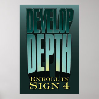 展開深さ：Sign 4に登録する。 ポスター