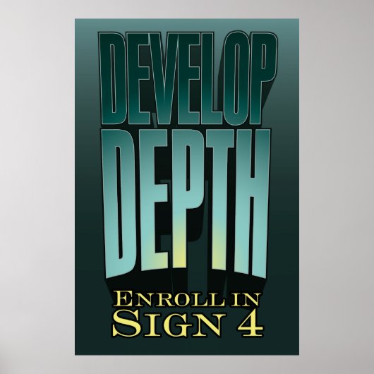 展開深さ：Sign 4に登録する。 ポスター (正面)