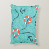 属性付きのシームレス航海のなパターン。フリーハン アクセントクッション (裏面(縦))