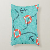 属性付きのシームレス航海のなパターン。フリーハン アクセントクッション (正面(垂直))