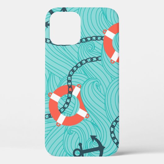 属性航海のフリーハンドシームレスパターン Case-Mate iPhoneケース (裏面)