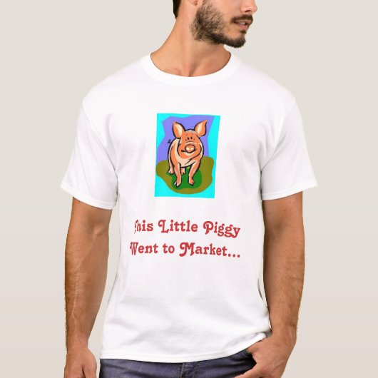 屠殺された豚のようなおもしろい Tシャツ (正面)