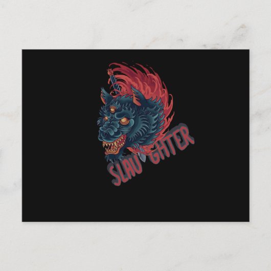 屠殺オオカミ ポストカード (正面)