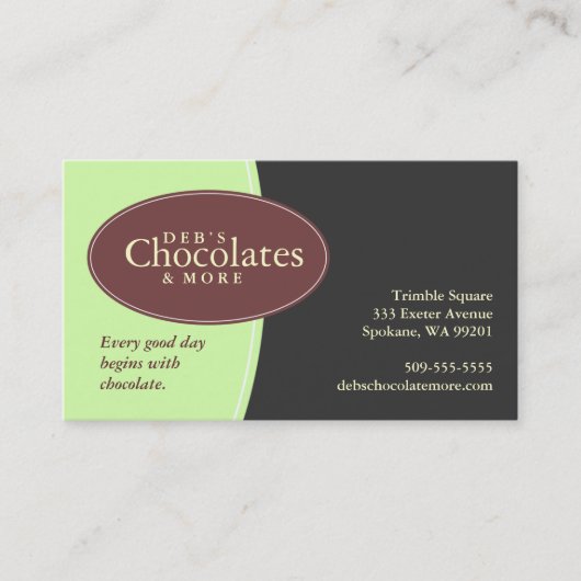 層にされた楕円形シリーズ1 名刺 (正面)