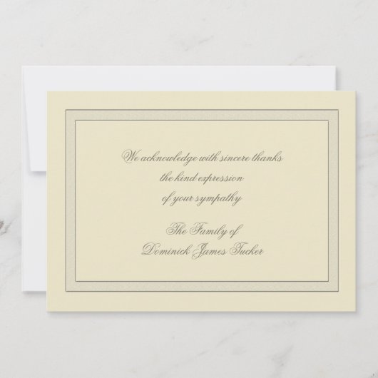 層にされた死別はNotecard感謝していしています サンキューカード (正面)