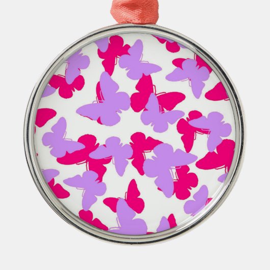 層にされた蝶 メタルオーナメント (正面)