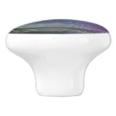 層カッコいい |美しいブルーパープルと金ゴールド瑪瑙 セラミックノブ (側面)