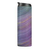 層カッコいい |美しいブルーパープルと金ゴールド瑪瑙 タンブラー (回転右)