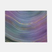 層カッコいい |美しいブルーパープルと金ゴールド瑪瑙 ドアマット (正面)