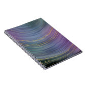 層カッコいい |美しいブルーパープルと金ゴールド瑪瑙 ノートブック (右側)