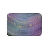 層カッコいい |美しいブルーパープルと金ゴールド瑪瑙 バスマット (正面)