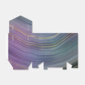 層カッコいい |美しいブルーパープルと金ゴールド瑪瑙 フェイバーボックス (折り畳みなし)