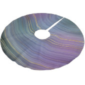 層カッコいい |美しいブルーパープルと金ゴールド瑪瑙 ブラッシュドポリエステルツリースカート (アングル)