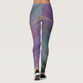 層カッコいい |美しいブルーパープルと金ゴールド瑪瑙 レギンス (裏面)