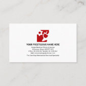 層スタイリッシュ銀球スプロケット電気 名刺 (裏面)