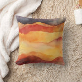 層式サンセットウォーターカラー枕 クッション (ブランケット)