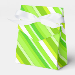 層状のストライプキャンディの – ライムグリーンとホワイト フェイバーボックス