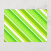 層状のストライプキャンディの – ライムグリーンとホワイト ポストカード (正面)